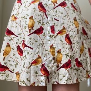 Red and yellow cardinal Skirt